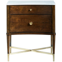 Hickory White Novella Nightstand with Stone Top