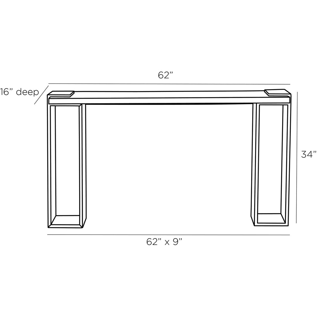 Arteriors Orsen Console Table