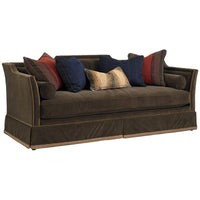 Hickory White Sofa in Light Brown Fabric