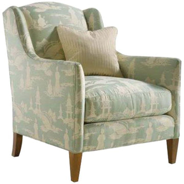 Hickory White Upholstered Lancaster Arm Chair