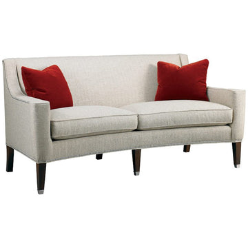 Hickory White Walnut Sofa with 2-Seat Cushions