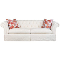 Hickory White Sofa in Beige Ivory Fabric