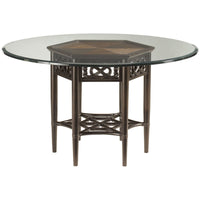 Tommy Bahama Royal Kahala Sugar and Lace Dining Table with Glass Top