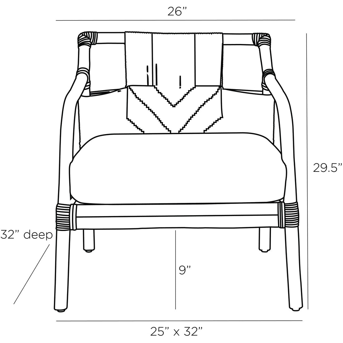 Arteriors Newton Lounge Chair - Linen