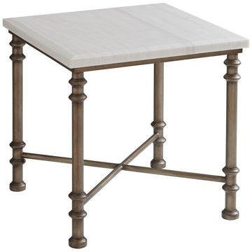 Tommy Bahama Ocean Breeze Flagler Square Marble Top End Table