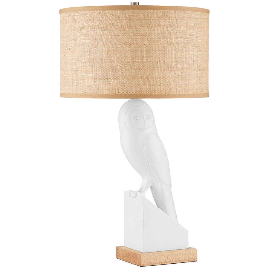 Currey and Company Snowy Owl Table Lamp