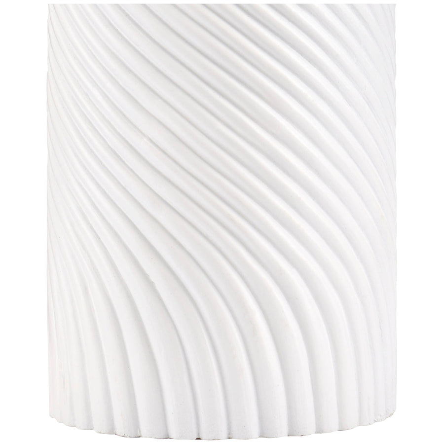 Currey and Company Groovy White Table Lamp