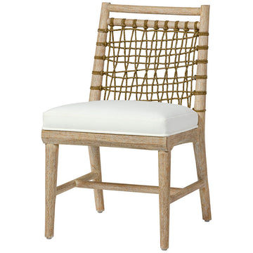 Palecek Pratt Side Chair, Cerused White