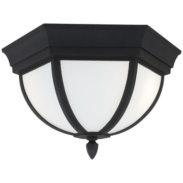 Sea Gull Lighting Wynfield Two Lights Outdoor Ceiling Flush Mount