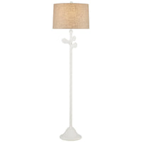 Currey and Company Charny White Floor Lamp