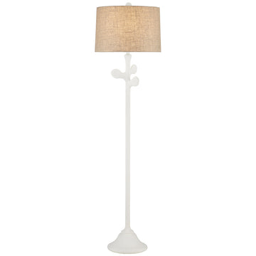 Currey and Company Charny White Floor Lamp