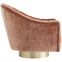 Arteriors Springsteen Swivel Chair, Dusty Rose Velvet