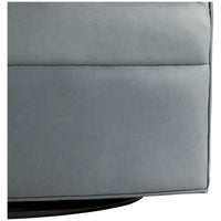 Arteriors Delfino Swivel Chair, Anchor Grey Leather