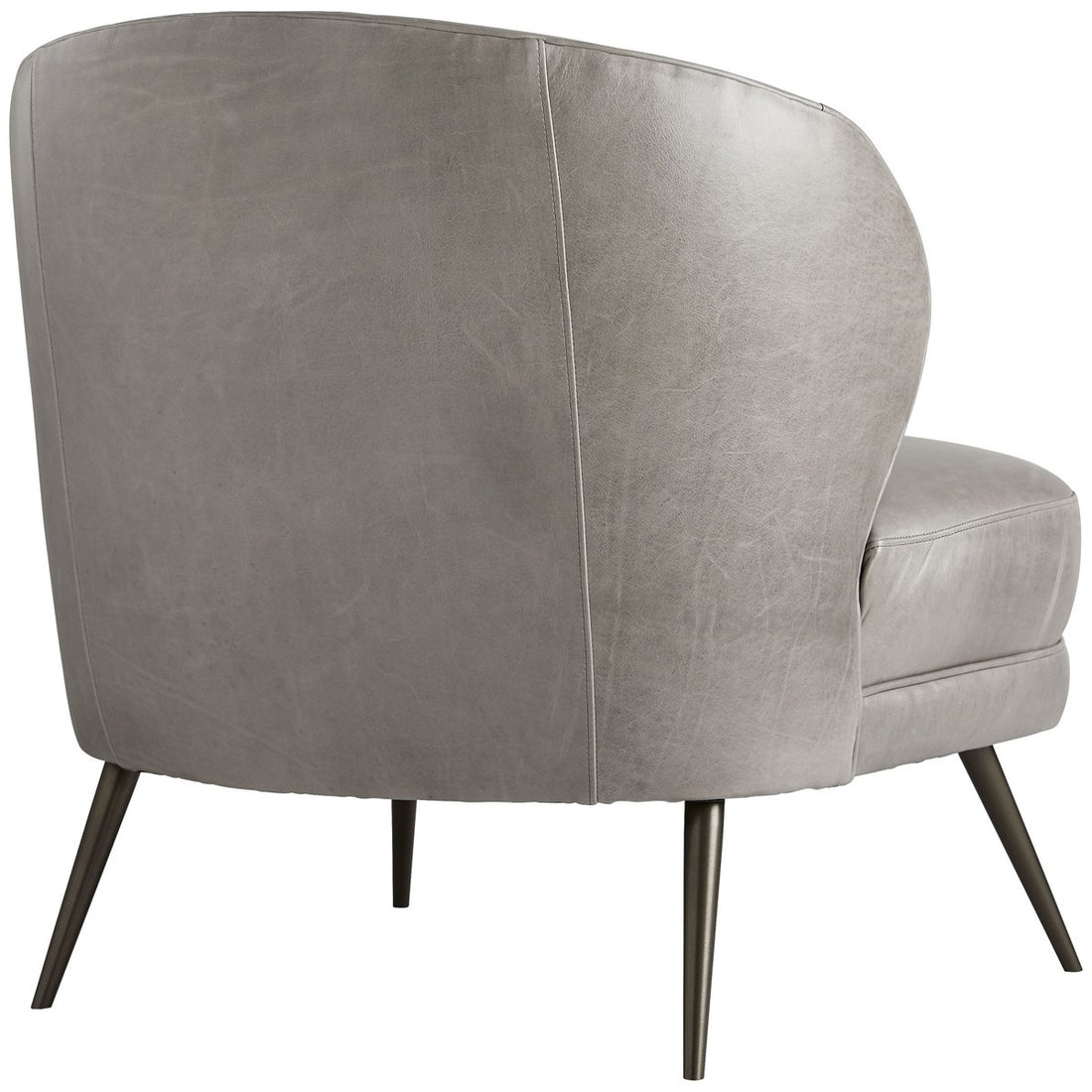 Arteriors Kitts Chair in Mineral Grey Leather