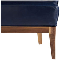 Arteriors Laurette Chair - Indigo Leather Dark Walnut