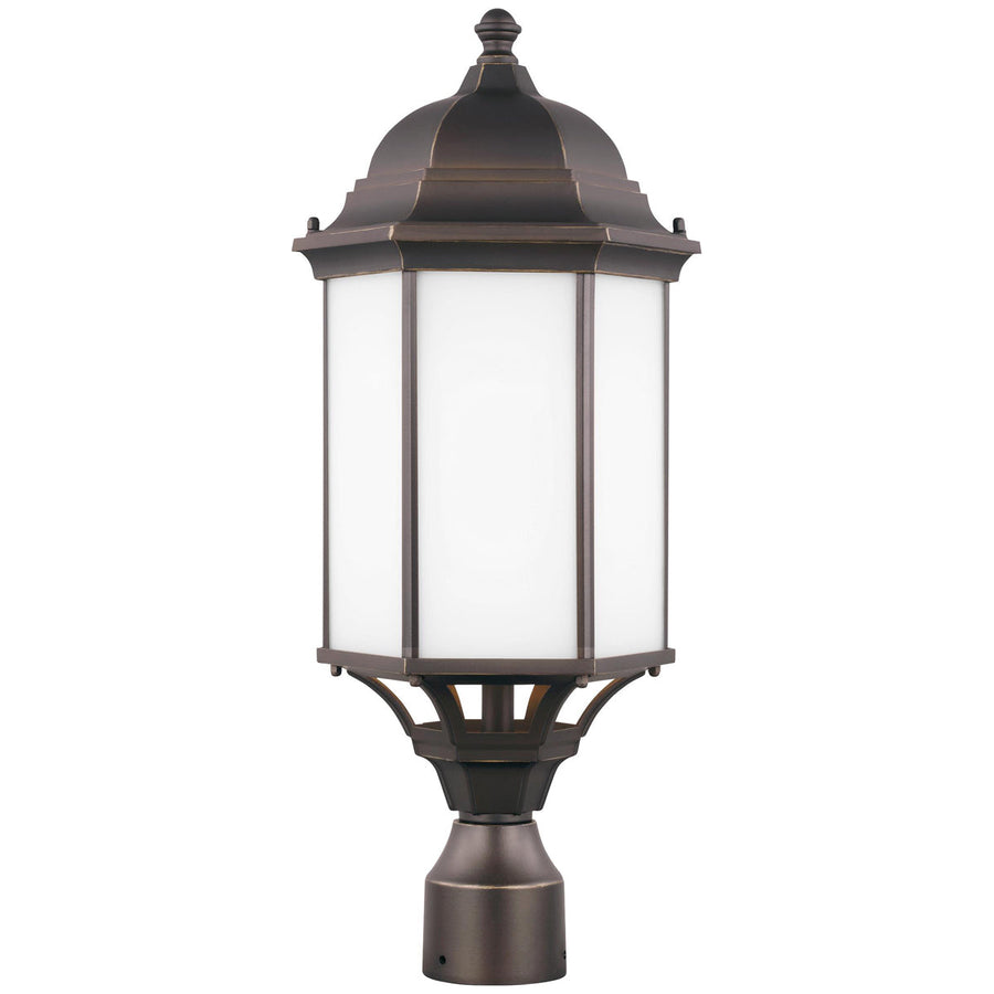 Sea Gull Lighting Sevier Large 1-Light Outdoor Post Lantern with Bulb