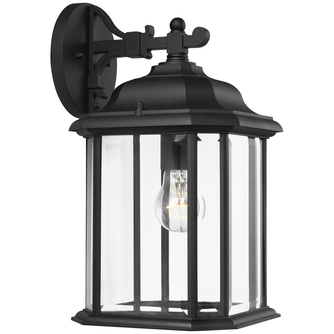 Sea Gull Lighting Kent One Light Outdoor Wall Lantern - Black