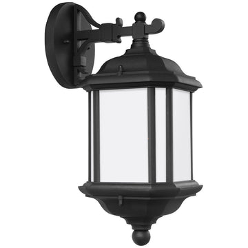 Sea Gull Lighting Satin Etched One Light Outdoor Wall Lantern