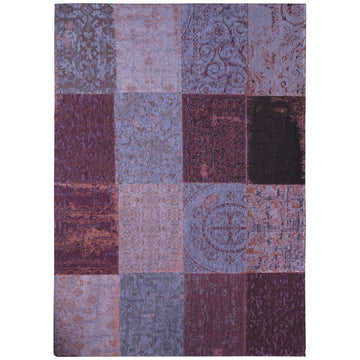 Louis de Poortere Vintage Patchwork 8008 Pale Purple Rug, 4'7" x 6'7"
