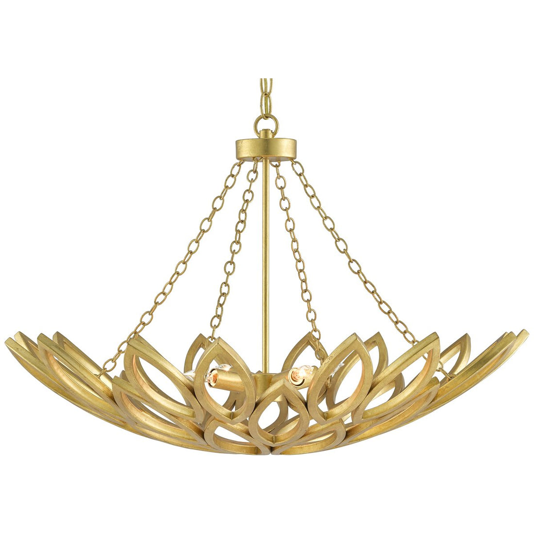Currey and Company Allemande Gold Chandelier