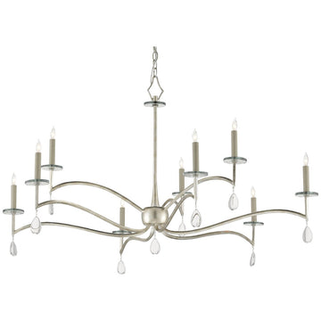 Currey and Company Serilana Large Silver Chandelier