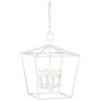 Currey and Company Denison White Small Chandelier