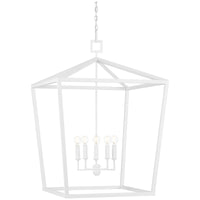 Currey and Company Denison White Large Chandelier
