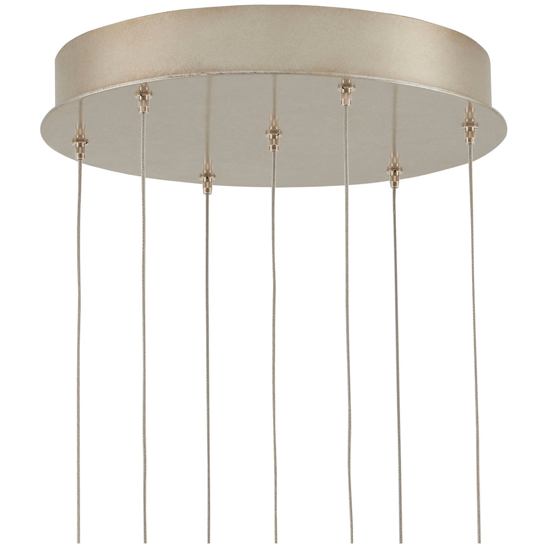 Currey and Company Glace White Round 7-Light Multi-Drop Pendant