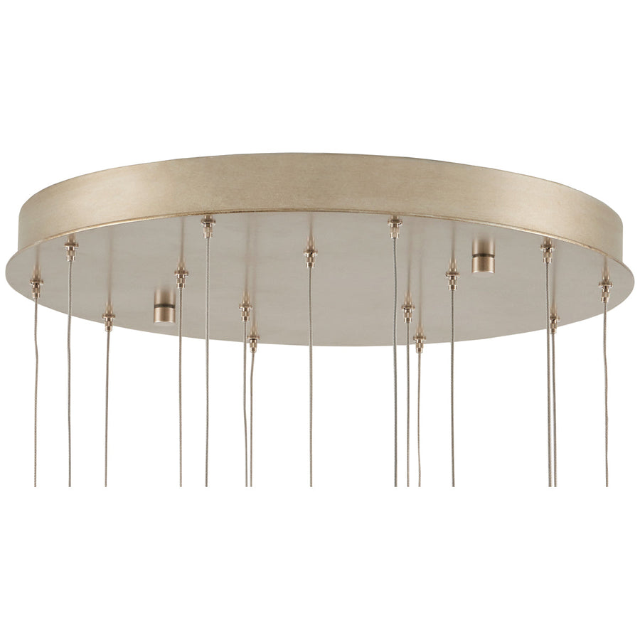 Currey and Company Glace White Round 15-Light Multi-Drop Pendant