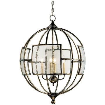 Currey and Company Broxton Bronze Orb Chandelier