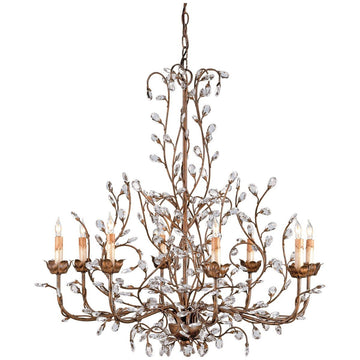 Currey and Company Crystal Bud Large Chandelier