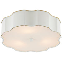 Currey and Company Wexford White Flush Mount