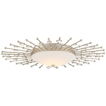 Currey and Company Planisphere Silver Flush Mount
