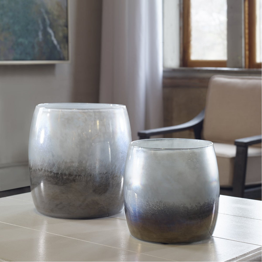 Uttermost Tinley Blown Glass Bowls, 2-Piece Set