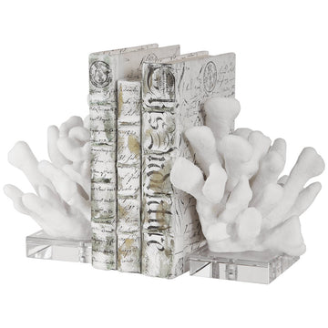 Uttermost Charbel White Bookends, Set of 2