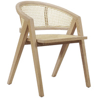 Worlds Away Cane Barrel Back Dining Chair