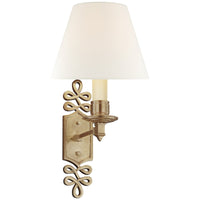 Visual Comfort Ginger Single Arm Sconce with Linen Shade