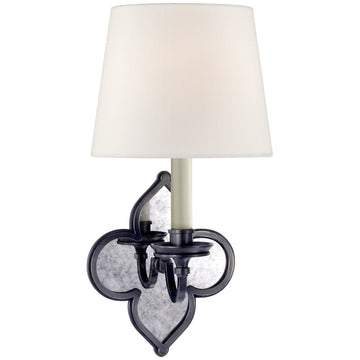 Visual Comfort Lana Single Sconce with Linen Shade