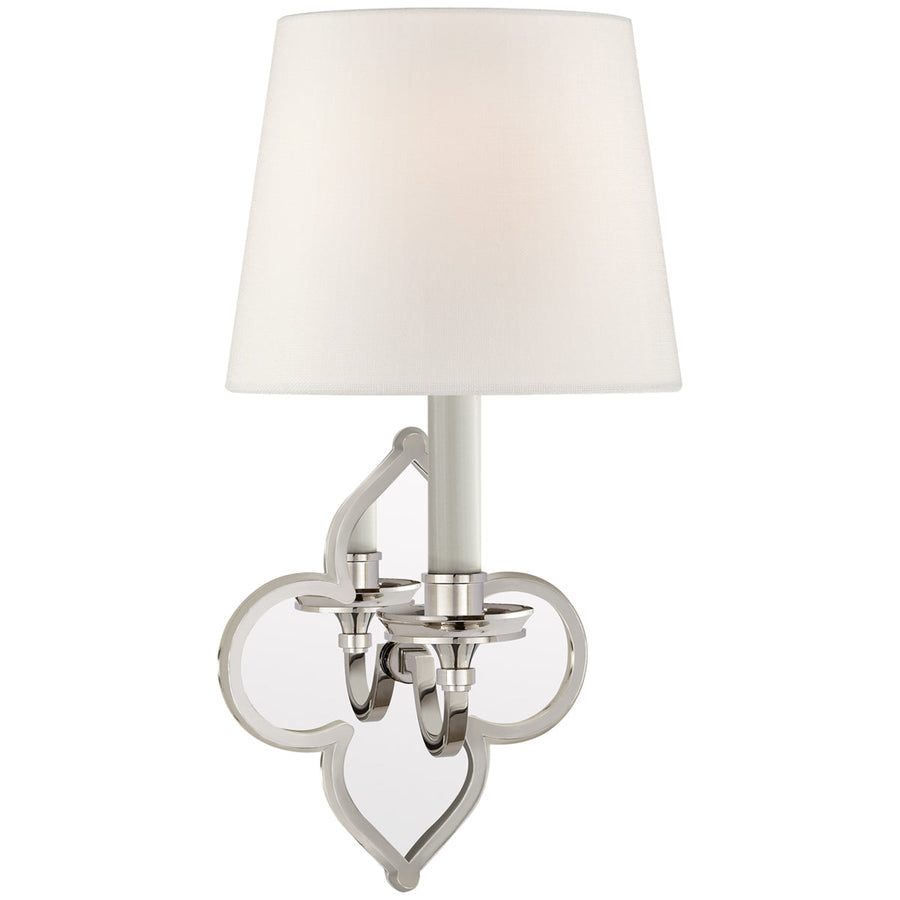 Visual Comfort Lana Single Sconce with Linen Shade