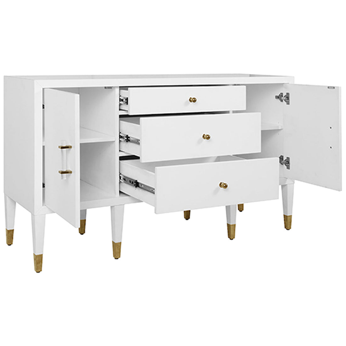Worlds Away Buffet with Acrlyic and Brass Hardware