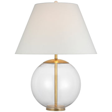 Visual Comfort Morton Large Table Lamp in Clear Glass