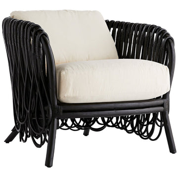 Arteriors Strata Lounge Chair - Black, White