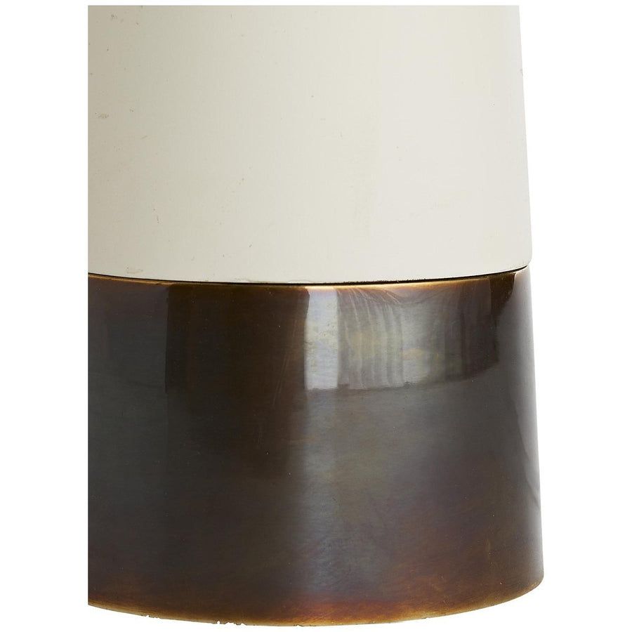 Arteriors Elden Floor Lamp - Ivory Resin, Heritage Brass