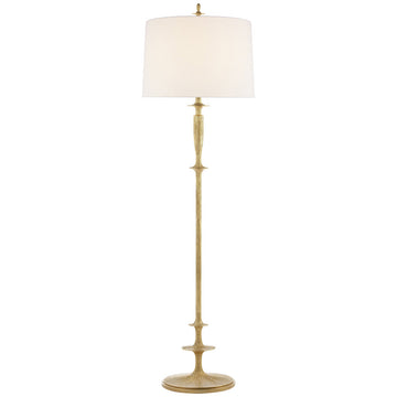 Visual Comfort Lotus Floor Lamp with Linen Shade