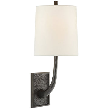 Visual Comfort Lyric Branch Sconce with Linen Shade