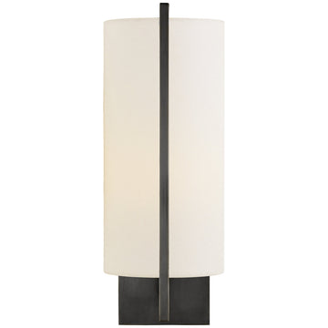 Visual Comfort Framework Sconce with Linen Shade