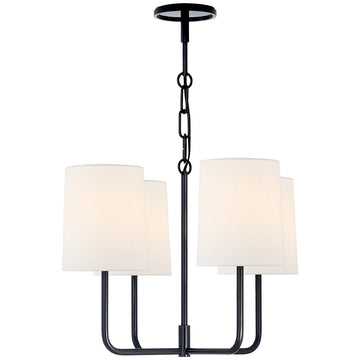 Visual Comfort Go Lightly Small Chandelier with Linen Shades