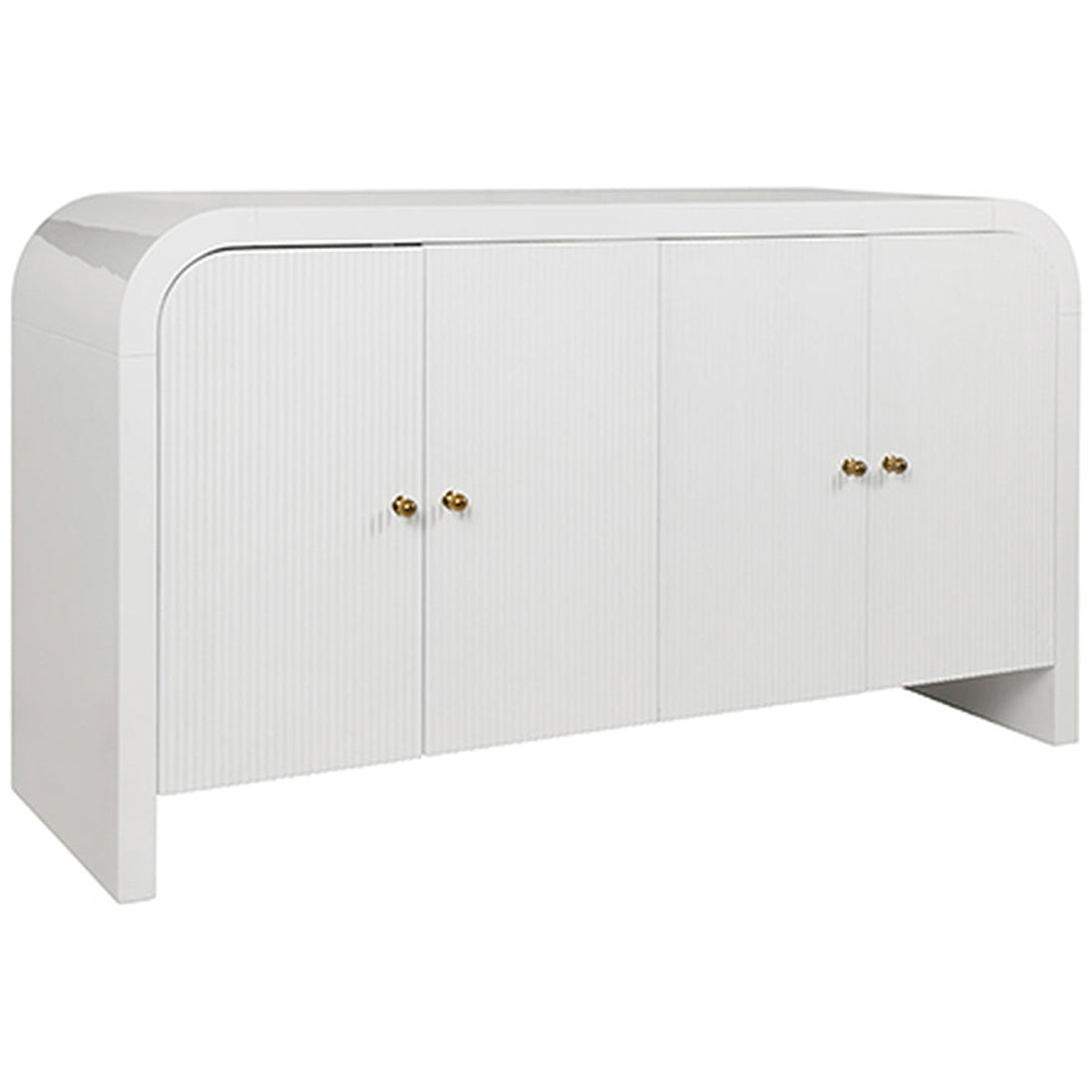 Worlds Away Waterfall Edge Buffet with Fluted Door Front