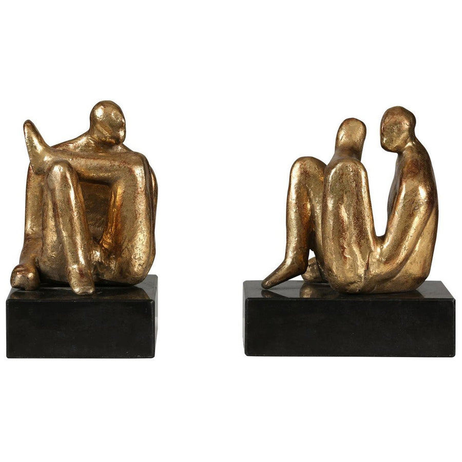 Bungalow 5 Amadeo Sitting Statue Set of 2 in Gold