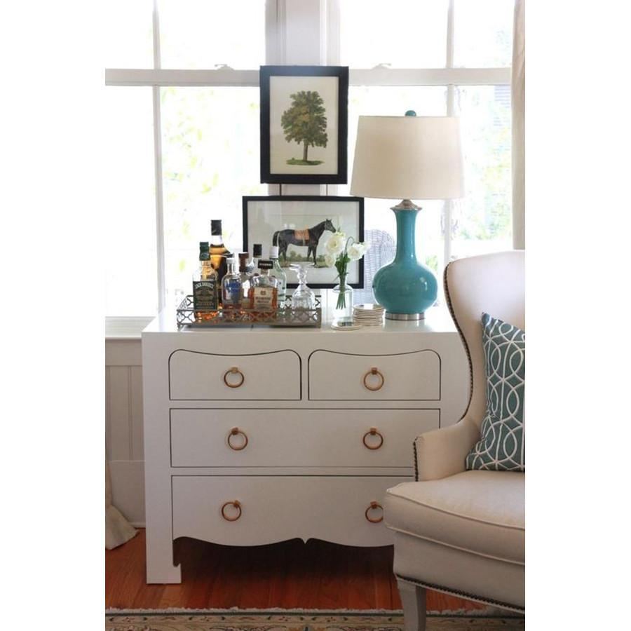 Jacqui Large 4-Drawer Chest in Blue
